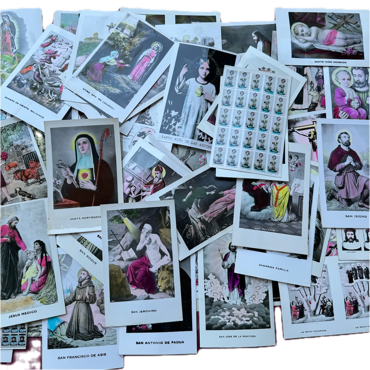 Tesoros Trading Company - Wholesale Religious Card - 100 Assorted Saint Cards, Mexico- PS1004