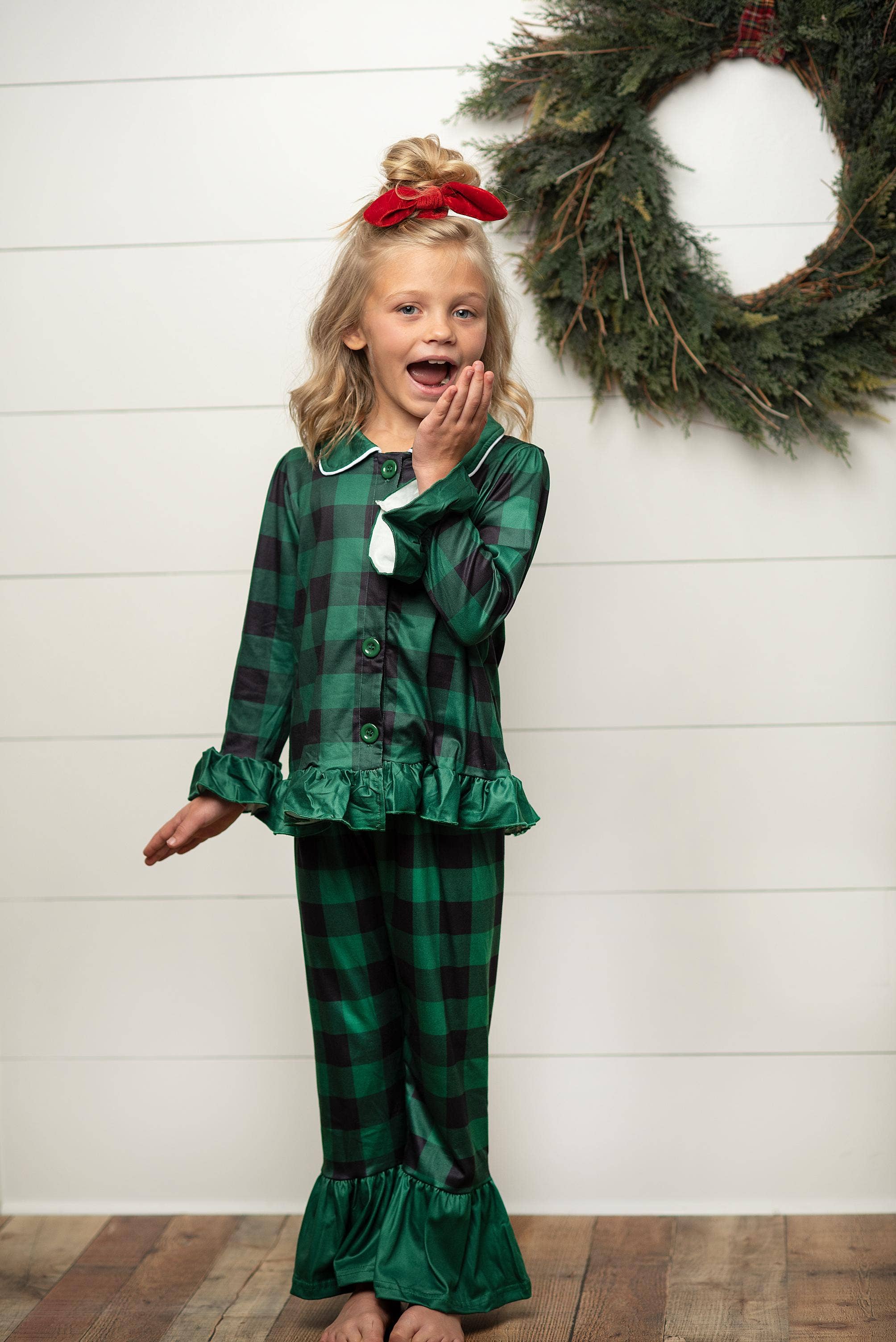 buffalo plaid pajama pants for kids