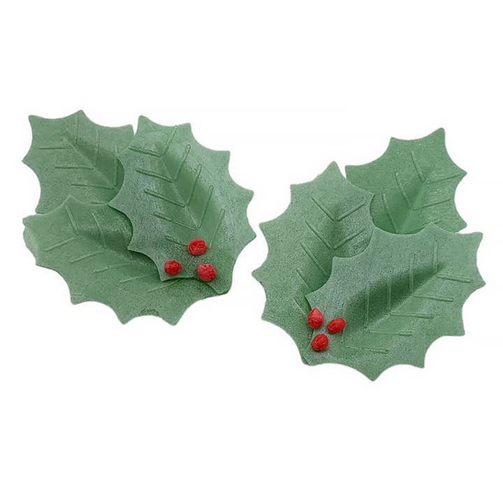 Summitbaking - Wholesale Cake/Cupcake Topper - Edible Holly Berry Wafer Paper Cake & Cupcake Decorations