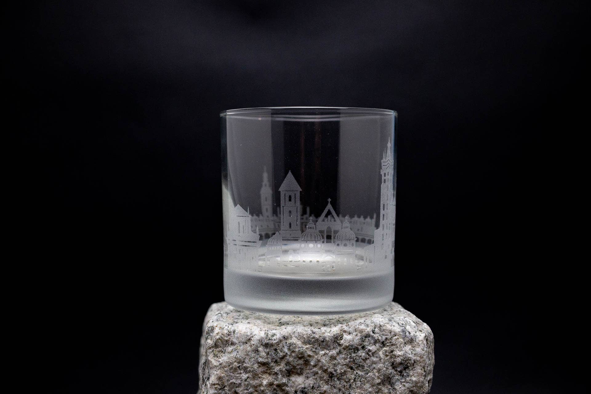 Urban & Etched - Wholesale Cocktail/Liquor Glass - Krakow, Poland Skyline Rocks Glass4
