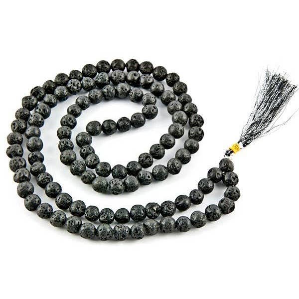 Sort Lava Sten Bøn Mala - 8mm for engroshandel hos GREENROOTS USA LLC