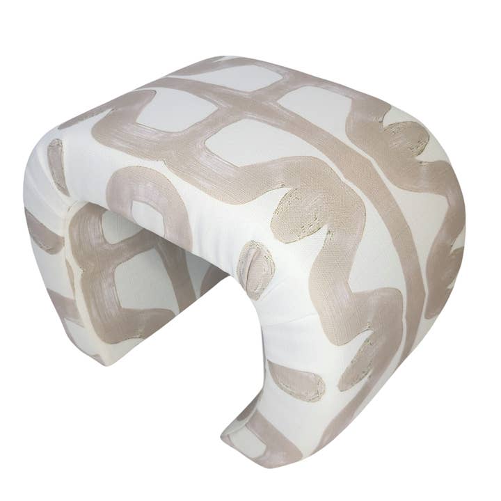 Candied Icing Frappe Ottoman for wholesale by Windy O'Connor Art & Home