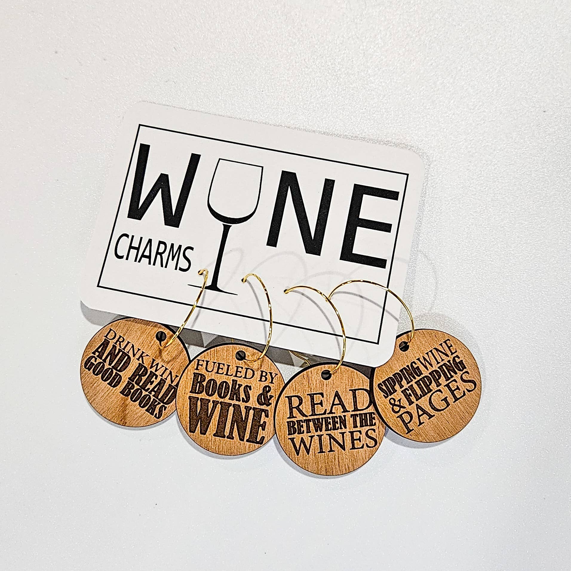 Lou Golden Designs - Wholesale Wine Charm - Wine & Books Wine Charms0