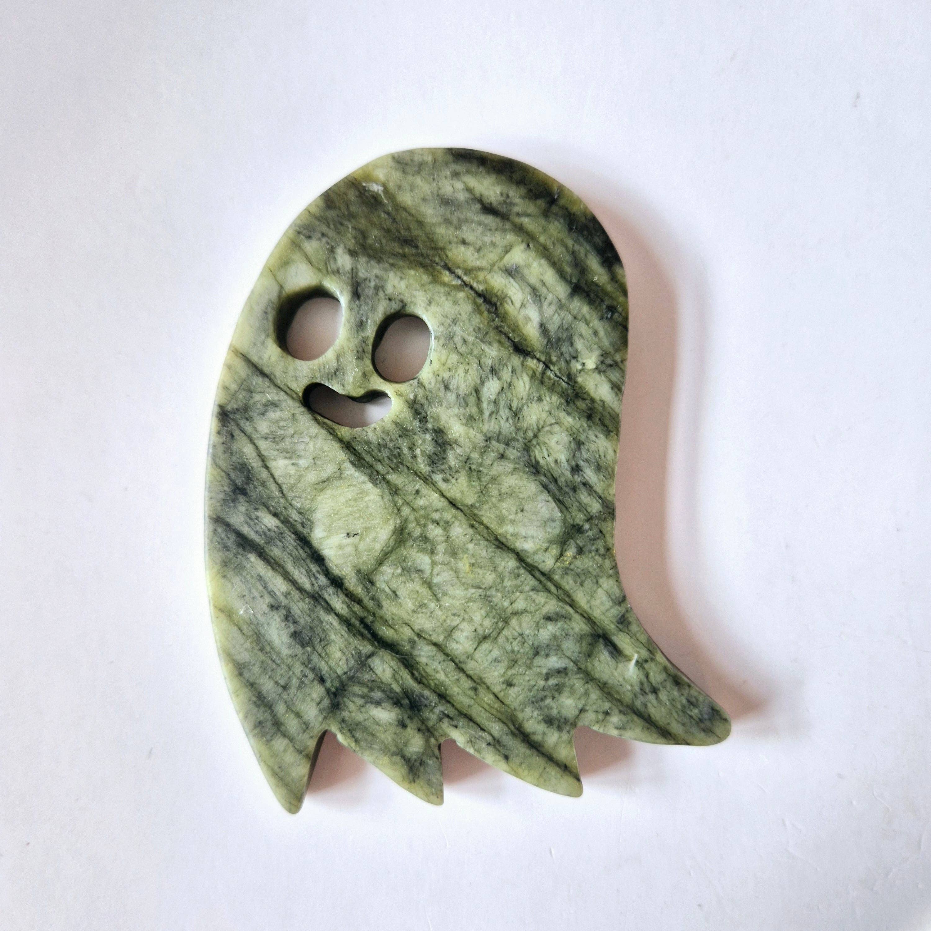 Moonlight Gemstones - Wholesale Spiritual Stone/Crystal - Green Jade Ghost Gemstone (approx. 7 cm) – Halloween Crystal Magic2
