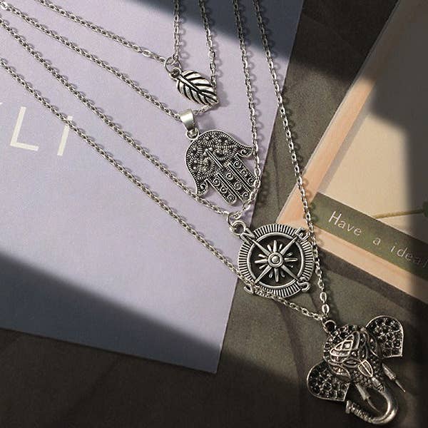 SILVER Bohemia Alloy Necklace Accessories for wholesale on Faire1