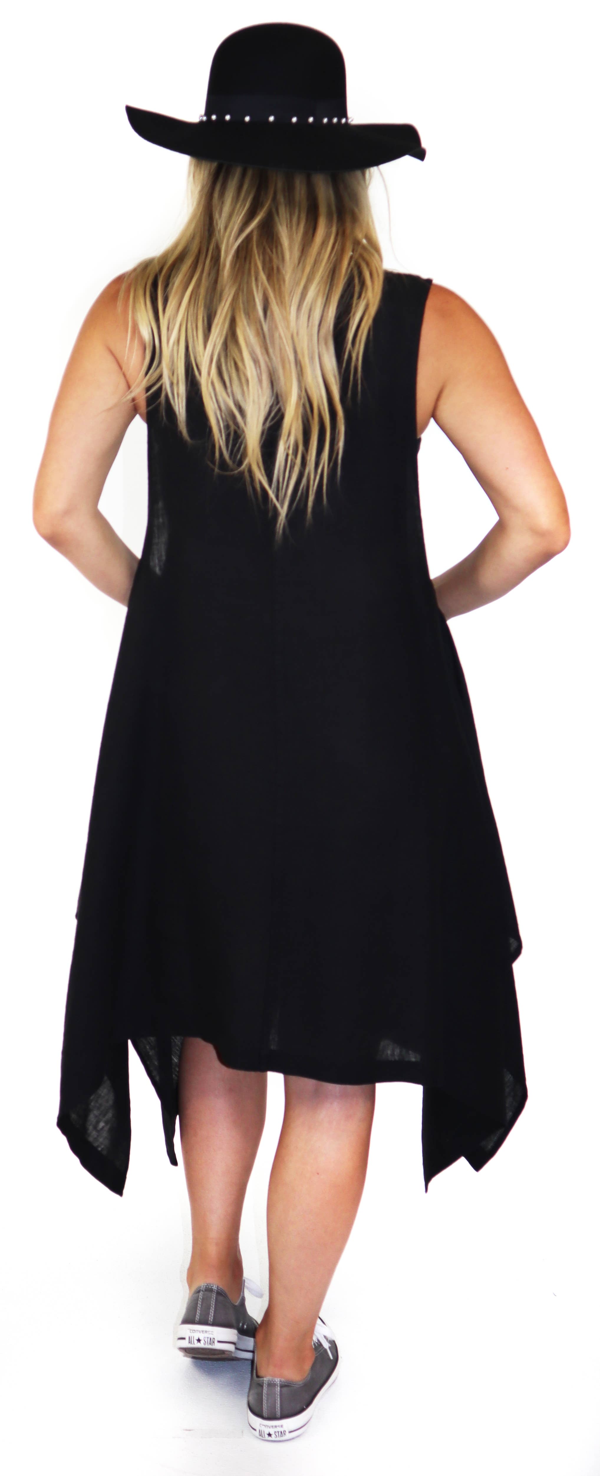 LINEN AND GAUZE - Wholesale Dress - Women's - 3292 Linen Dress2