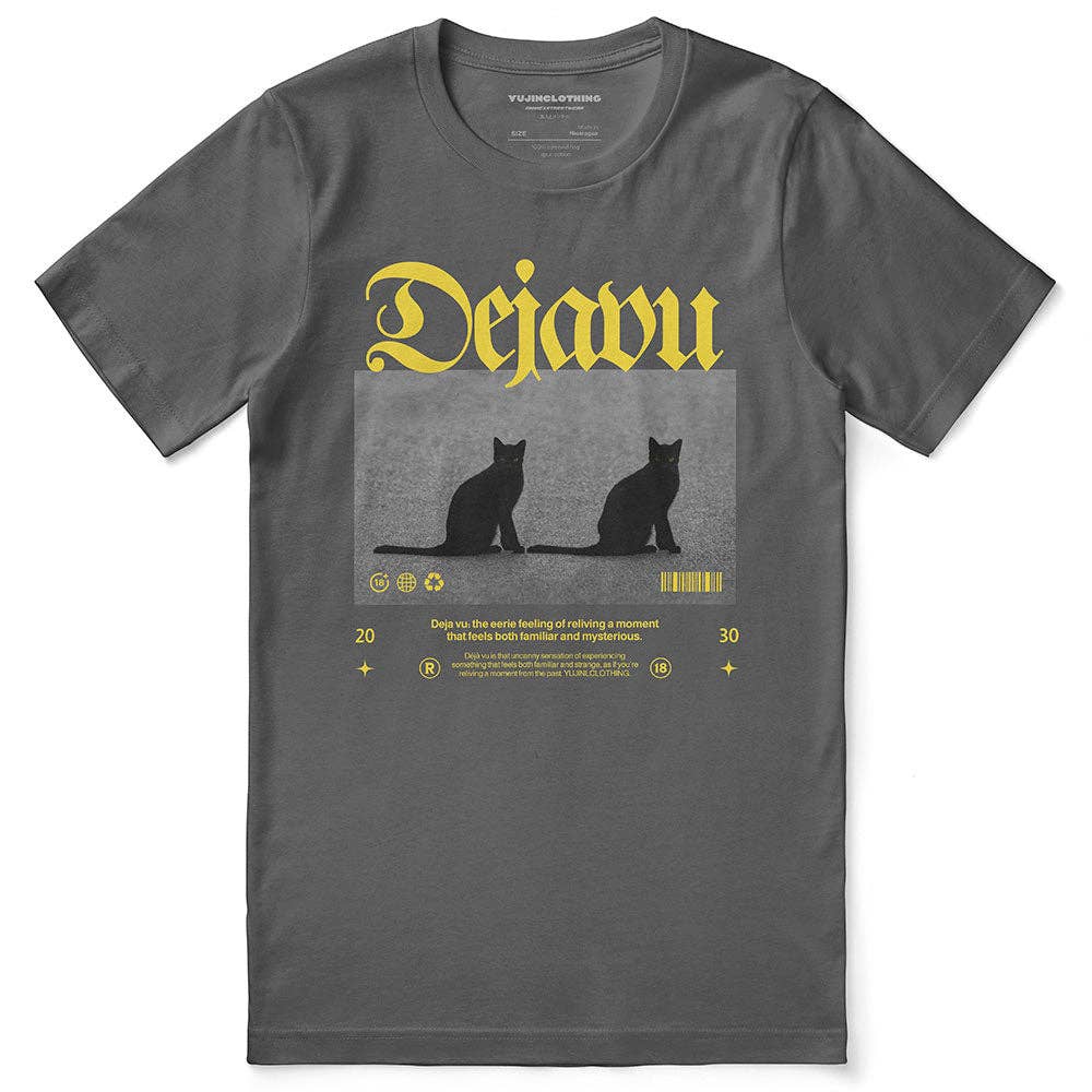 YUJIN CLOTHING - Venta al por mayor Camiseta estampada - Unisex - Camiseta de Gato Dejavu6