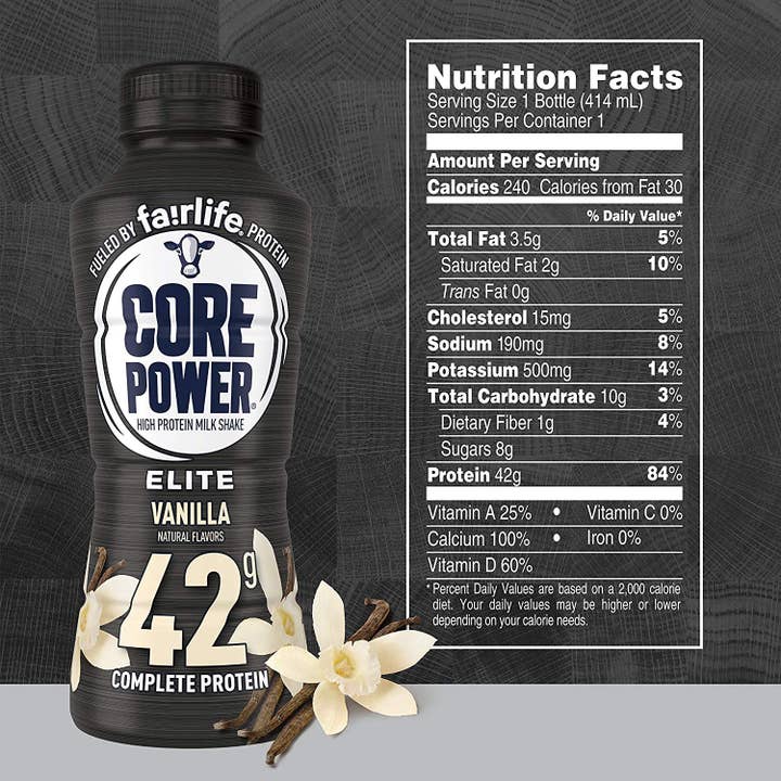 Oasis Snacks - Wholesale Powdered Health Drink - Core Power ELITE 42g Protein Shake, 14oz