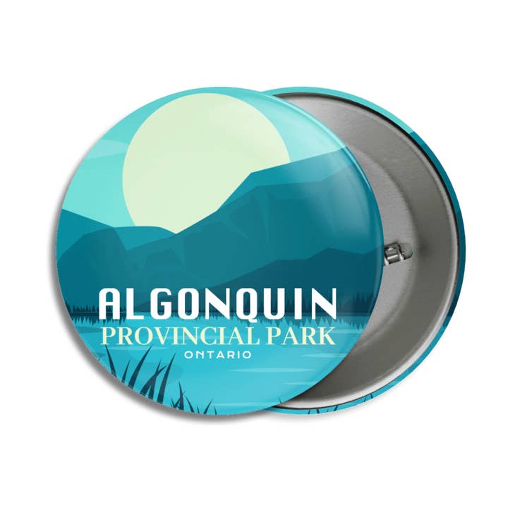 Pinback-knop in het Algonquin Provincial Park van Ontario voor wholesale door Canada Untamed