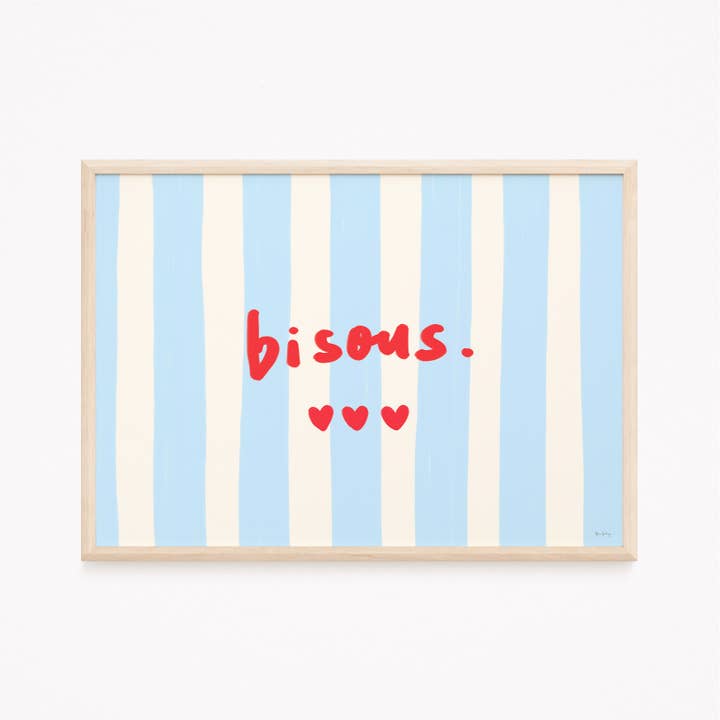 Art Prints by Rio Soléy - Wholesale Art Print - "Bisous" Art Print – Colourful French Poster6