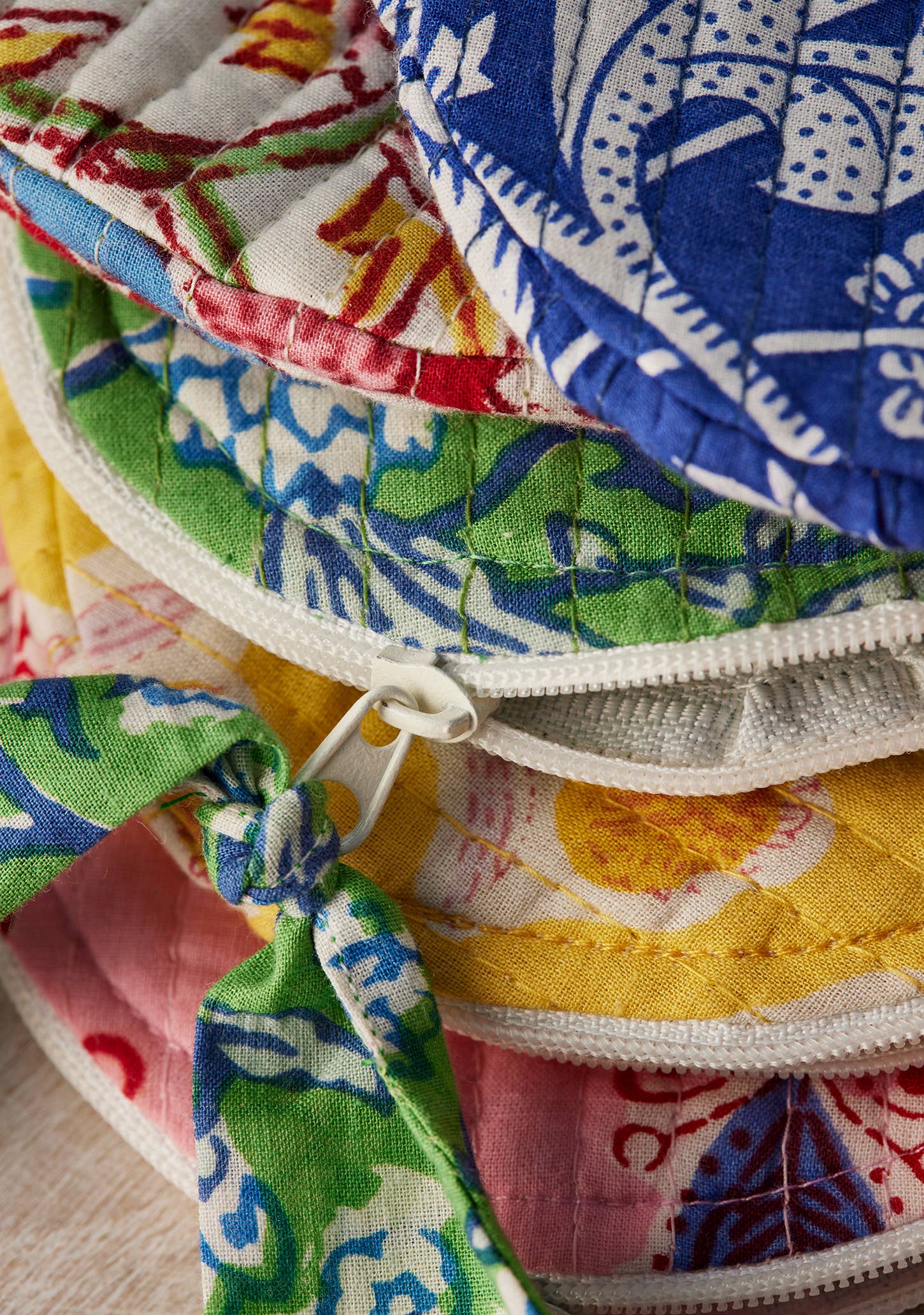 Namaste - Wholesale Coin Purse - Women's - Block Print Round Coin Purse Mixed Prints3