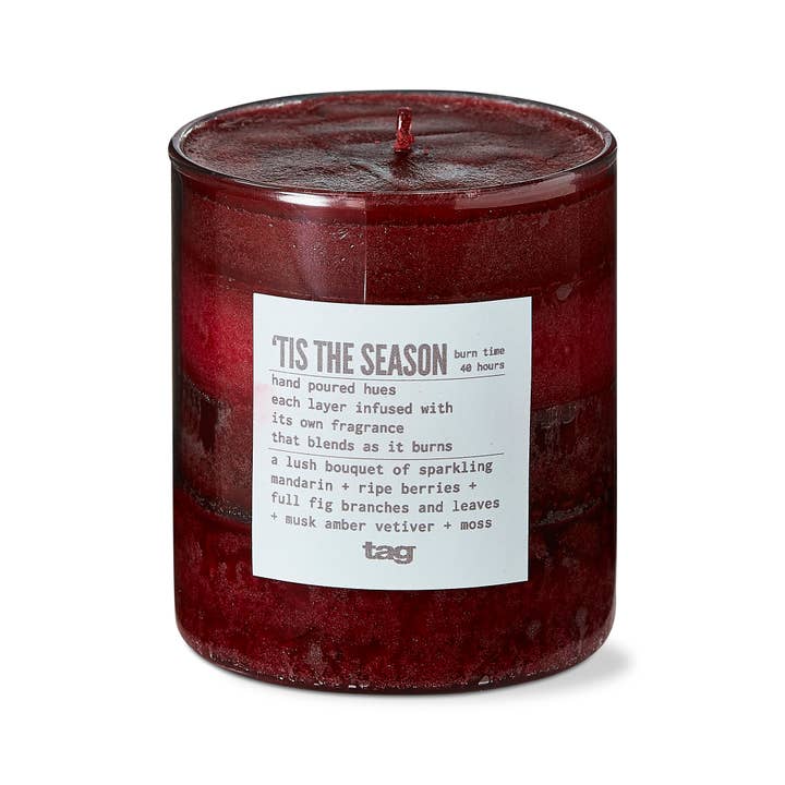 tag - Wholesale Pillar Candle - Frag Fusion 'Tis The Season Small - Red Multi