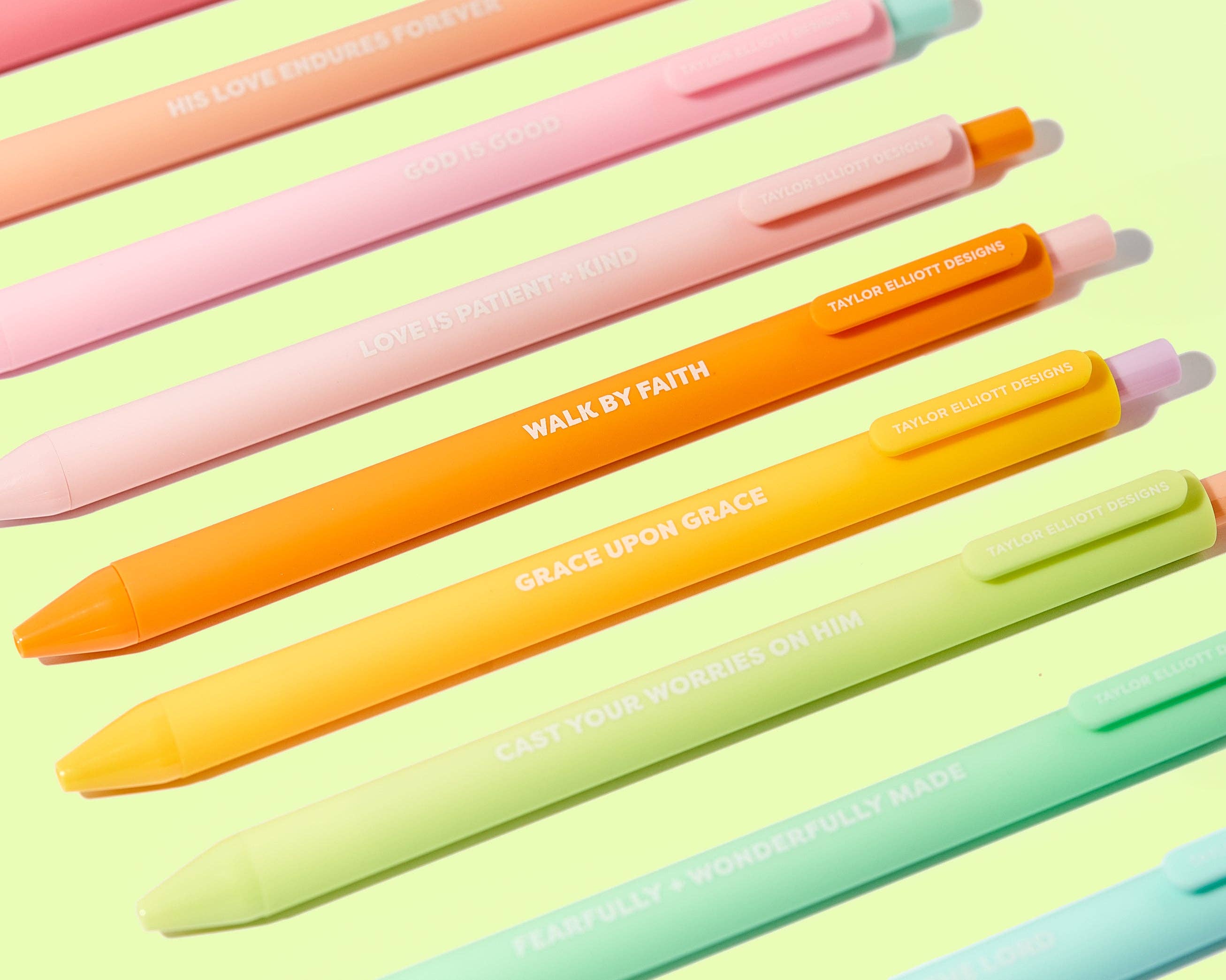 Taylor Elliott Designs - Wholesale Pen - Faith Set of 10 Colored Gel Pens - Min. 4 (PEN-28)2