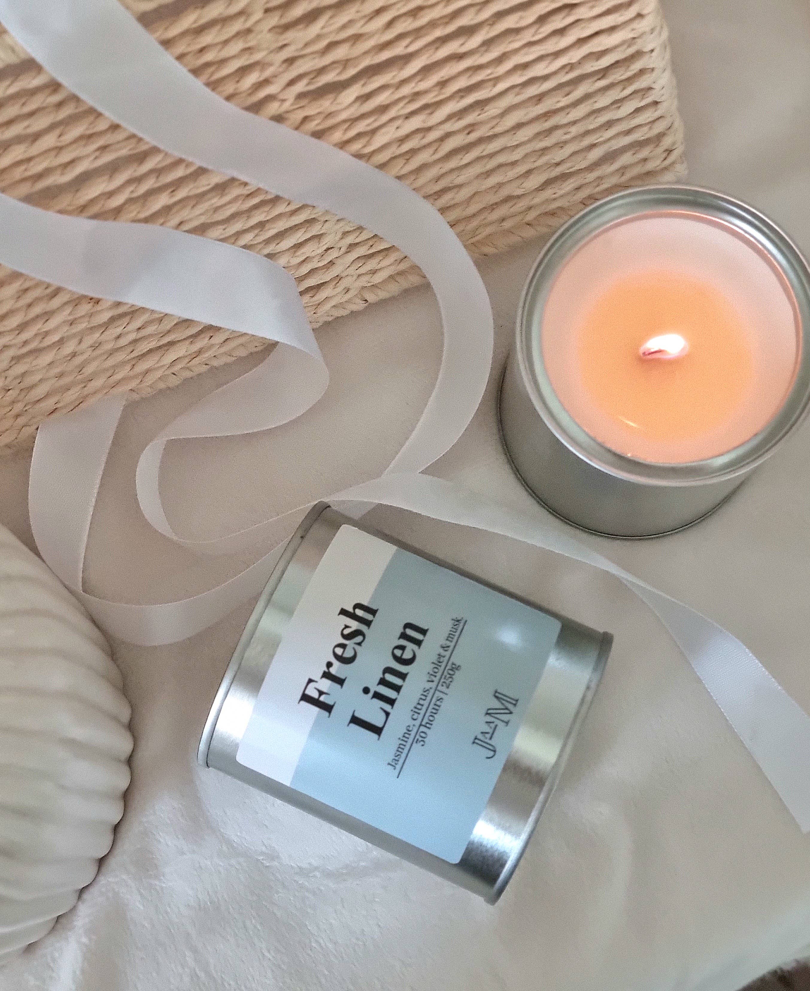 JaaM – wholesale Travel candles – Fresh Linen Wood Wick Candle Fresh Clean Scented Candle2