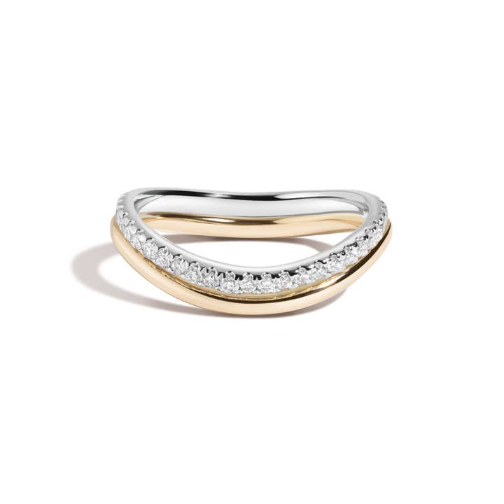 Bossa Nova Band & Diamond Ring Set for wholesale by Selin Kent