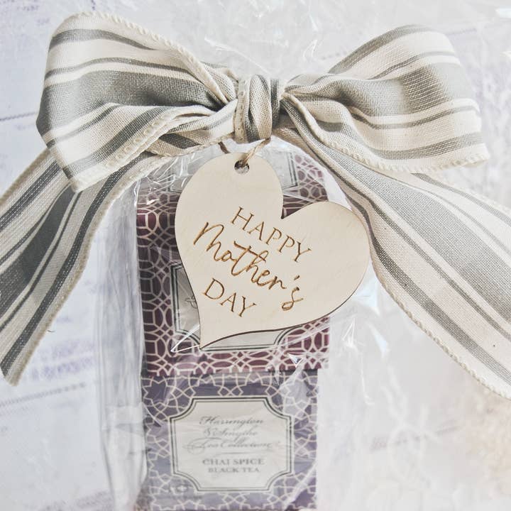 KendollMade - Wholesale Gift tag - Happy Mother's Day Heart Wood Gift Tags, Gift Ideas for Mom