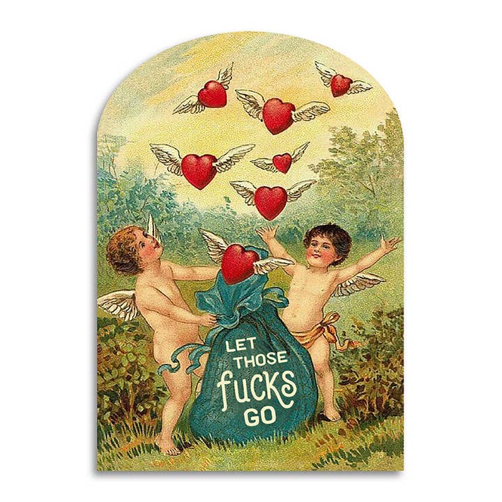Bad Betty Greeting Co. - Wholesale Everyday Greeting Card - Let Those Fucks Go - Funny Vintage Style Card
