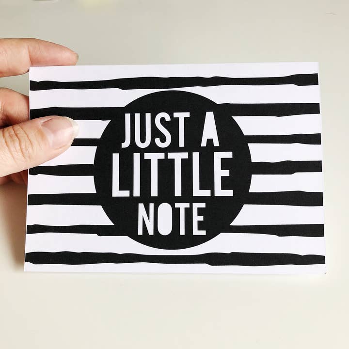 Just a Little Note Cards - Pack of 6 for wholesale by Bow and Arrow UK