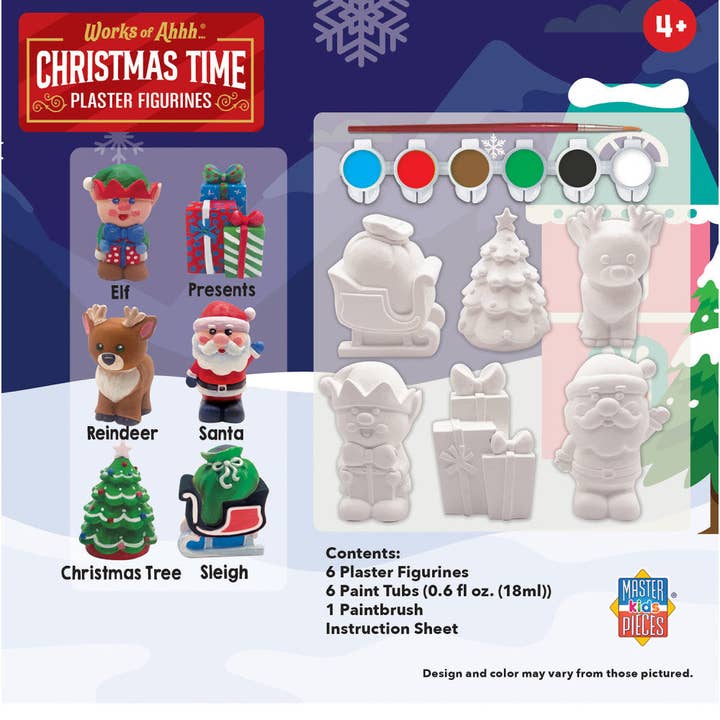 Masterpieces Puzzles - Wholesale DIY Craft Kit - Kids - Christmas Time - Plaster Figurine Paint Set2