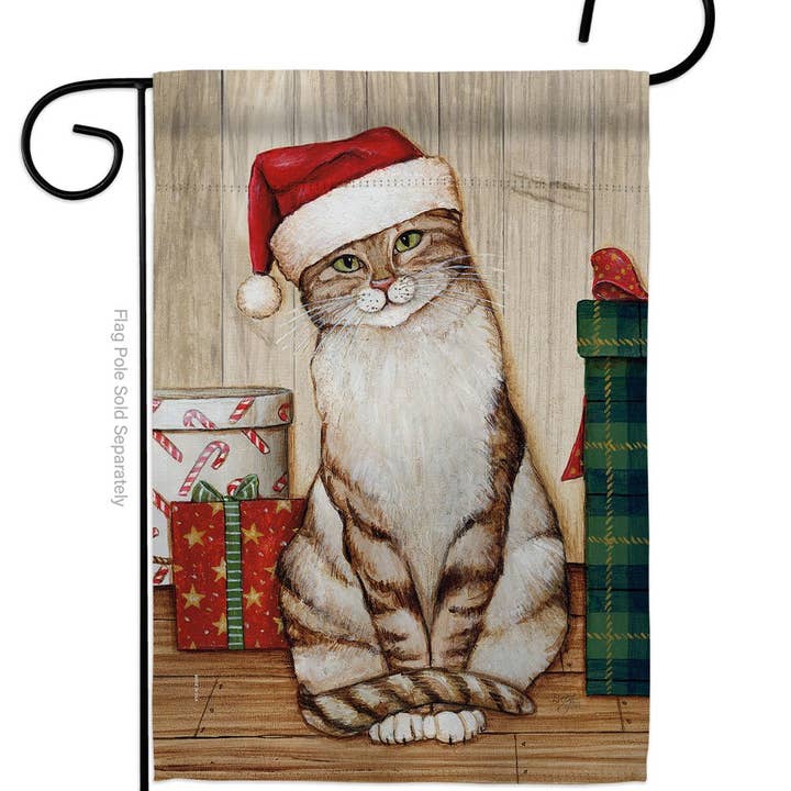Two Group Flag Co - Wholesale Flag - Christmas Kitty Wintertime Winter Wonderland Cat Decor Flag