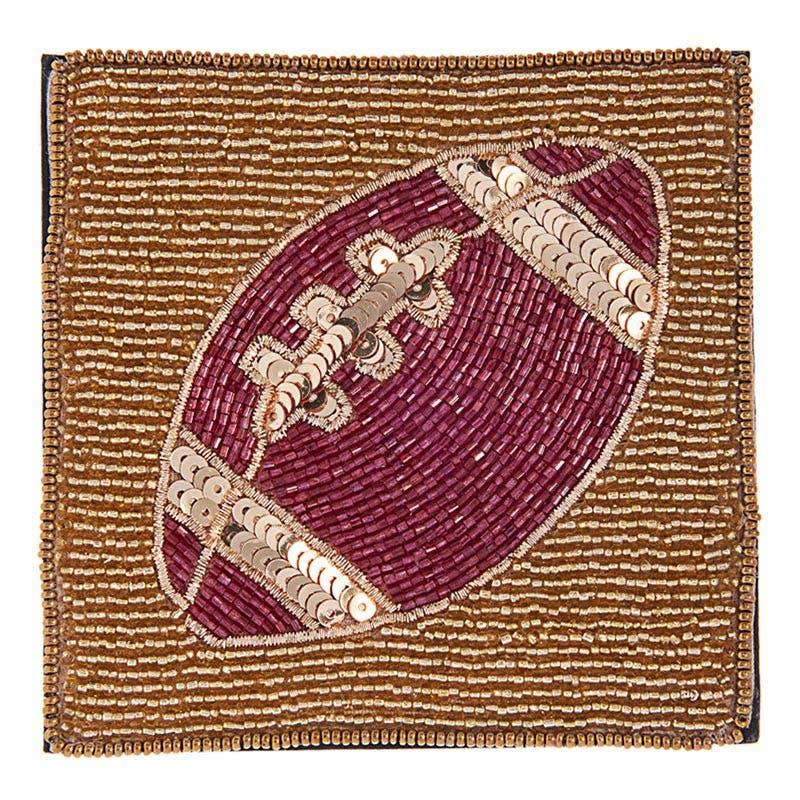 Sensibling Corp. – Großhandel Untersetzer – Game Day Fußball-Untersetzer mit Paillettenperlen14