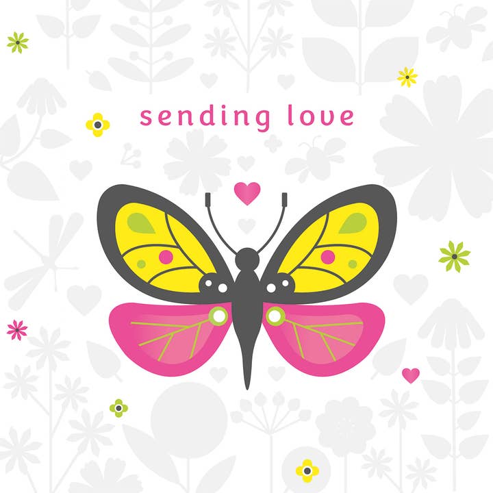 Carte de vœux de bien-être SENDING LOVE pour la vente par Dyson Design