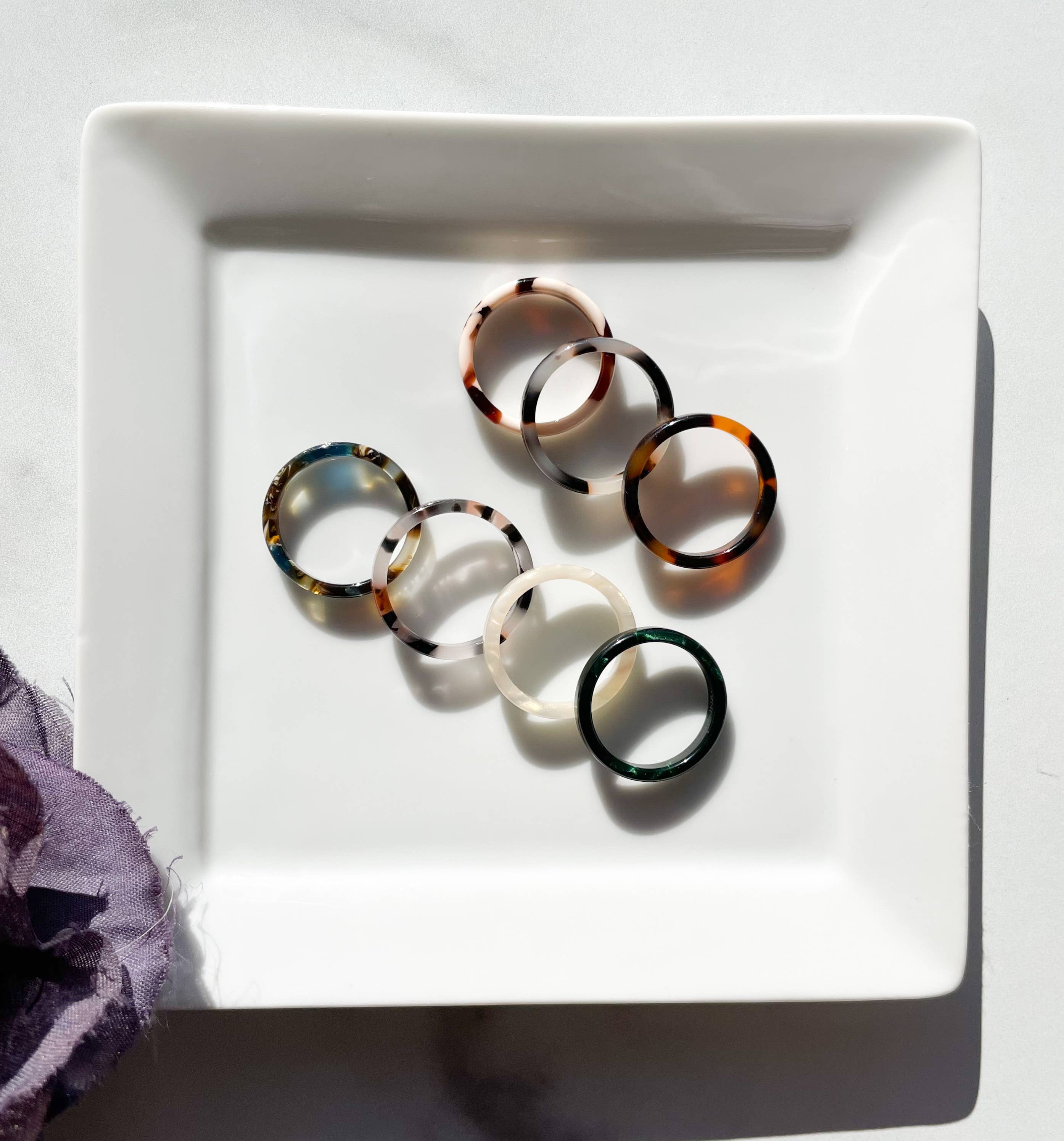 Fenna&Fei - Wholesale Band/Stacked Ring - 8 Pack - Flat Ring Collection3