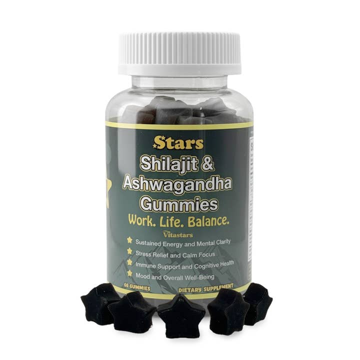 Stars Shilajit & Ashwagandha Gummies | Work. Life. Balance. | With Chaga, B12 & D2 for wholesale by Vitastars
