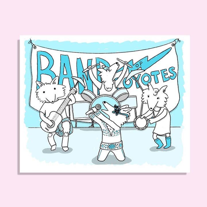 Band of Coyotes - 8" x 10" Art Print - Prints Wall Art - Prints for Framing - Prints Art for wholesale by Sarah Parker Illustration