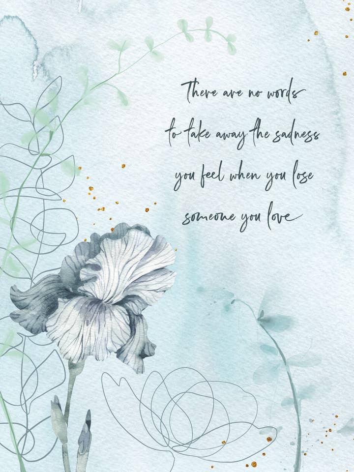 Floral bleu bleu/bleu pour la vente par Greeting Cards by Norcard