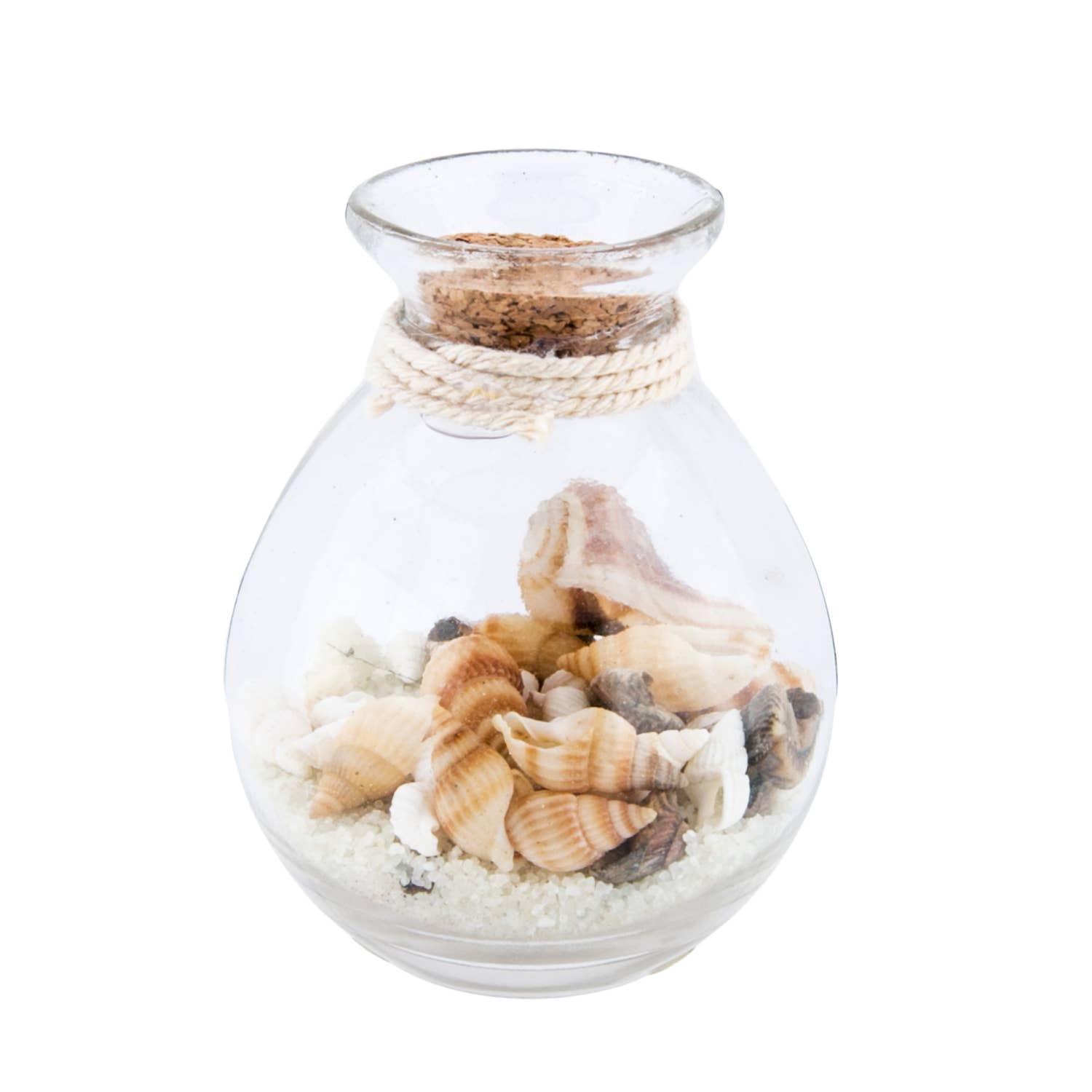 Beachcombers - Wholesale Decorative Tabletop Object - SALE Sand & Shell Filled Glass Bottle