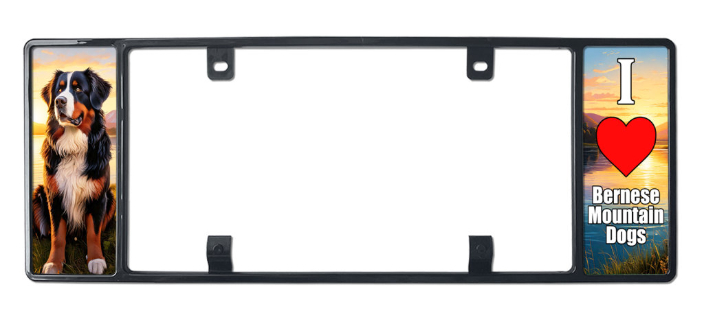 My Proud Pet - Wholesale Car Decorative Charm - Unisex - Bernese-Mountain-Dog-License-Plate-Frame0