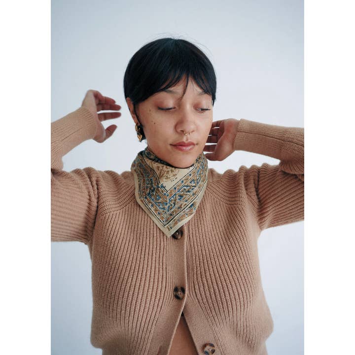 Cotton Rose - Kalamkari Cotton Bandana (KK1457) for wholesale by White Lotus Fashions