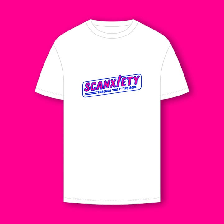 Scanxiety tee for wholesale by Fighty Pants.