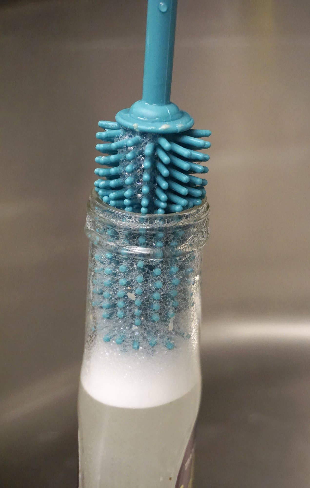 RSVP International - Wholesale Cleaning Brush - Silicone Bottle Brush - Turquoise1