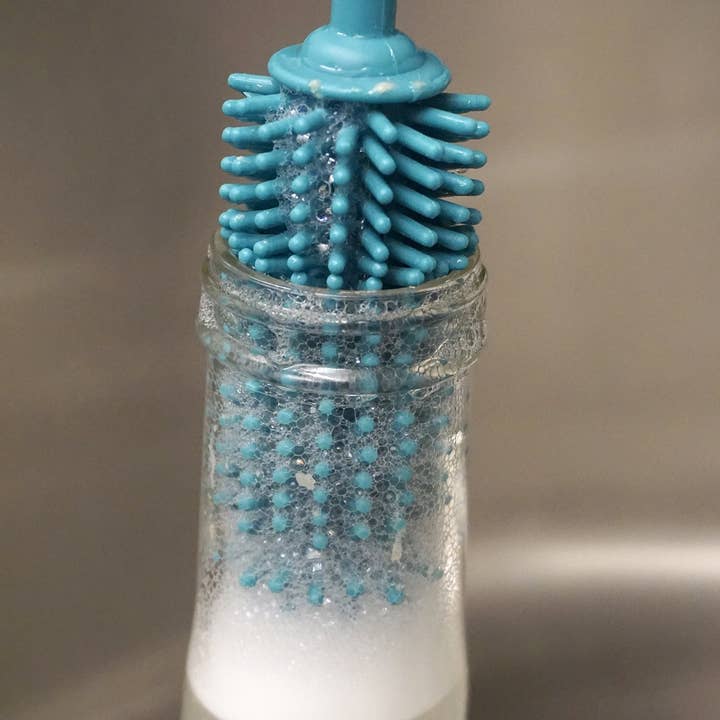 RSVP International - Wholesale Cleaning Brush - Silicone Bottle Brush - Turquoise1