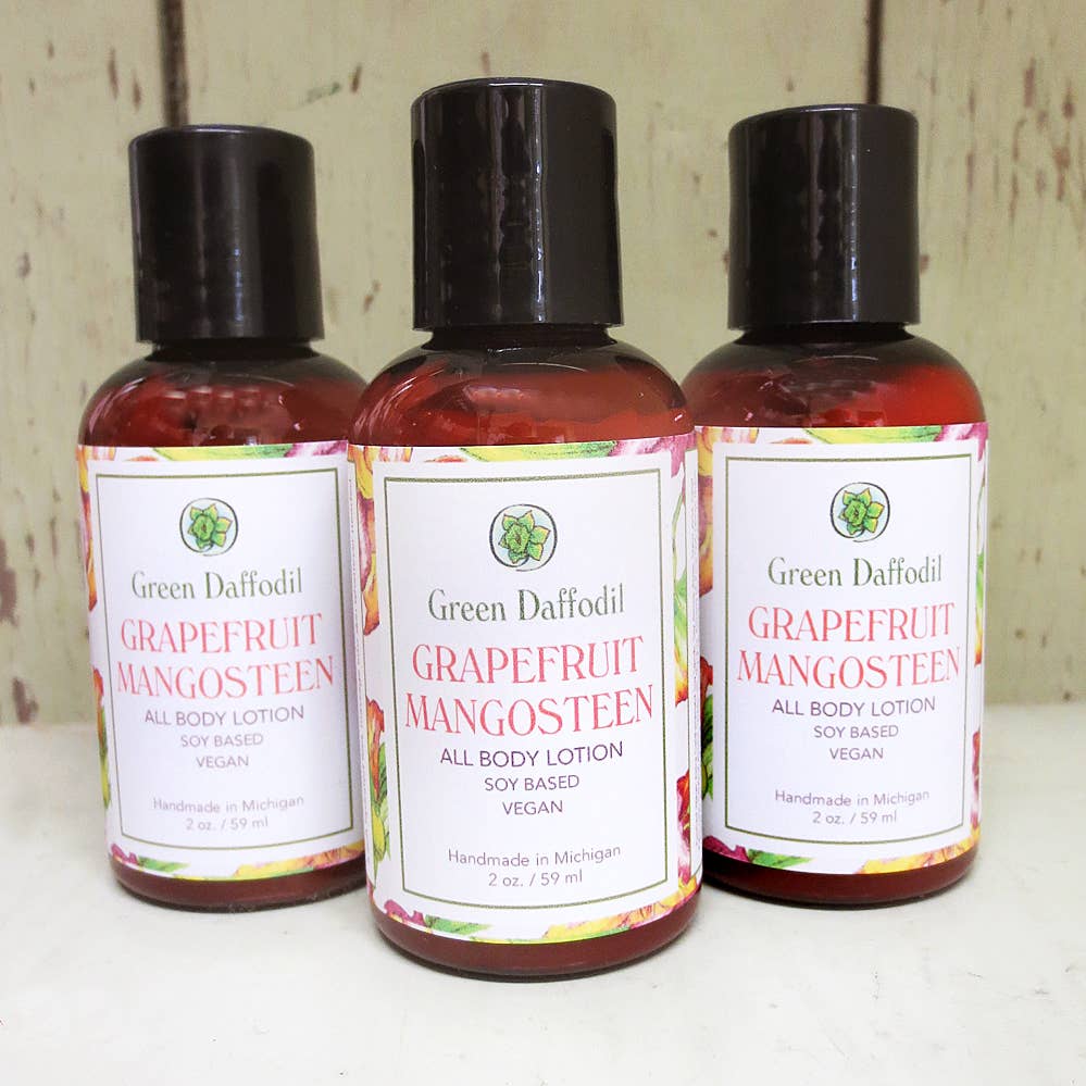 Green Daffodil Bath & Body - Wholesale Hand & Body Lotion - Grapefruit Mangosteen Mini Soy Lotion Bottle1