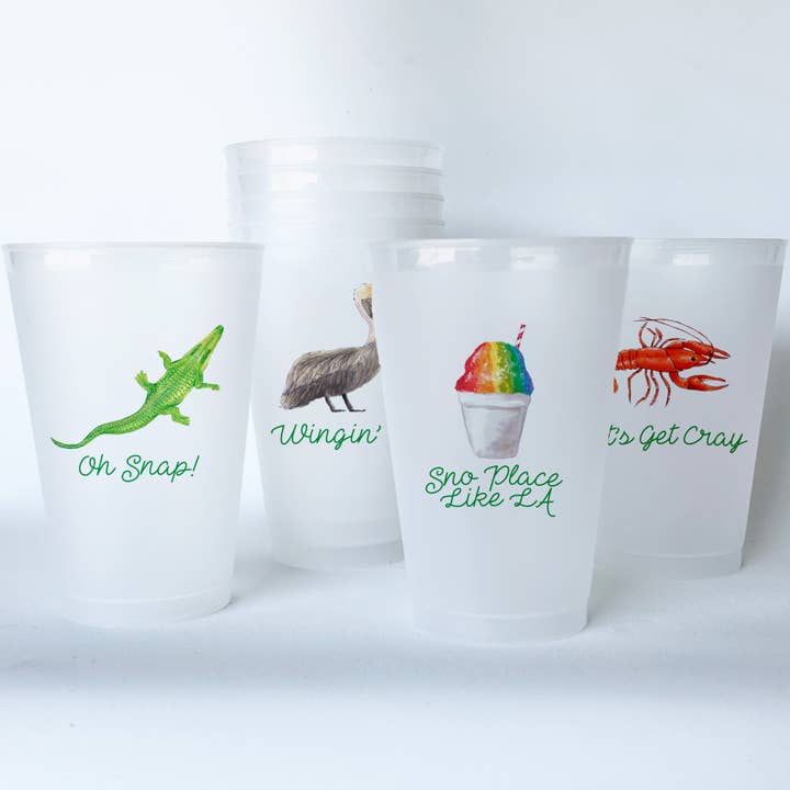 Louisiana Shatterproof 20 oz Plastic Cups; set of 8 for wholesale by Dishique