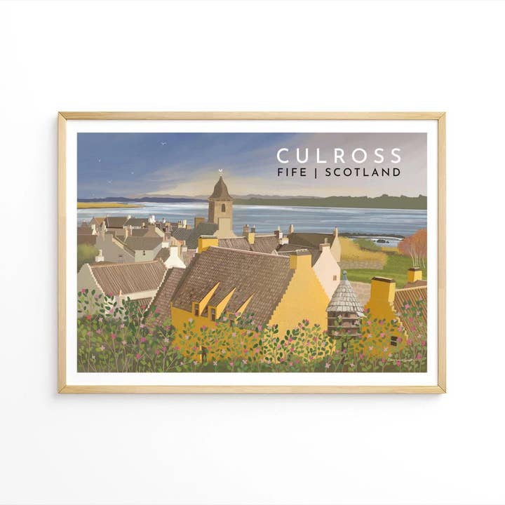 Galloway Arts – wholesale Art print – Culross, Fife, Travel Poster1