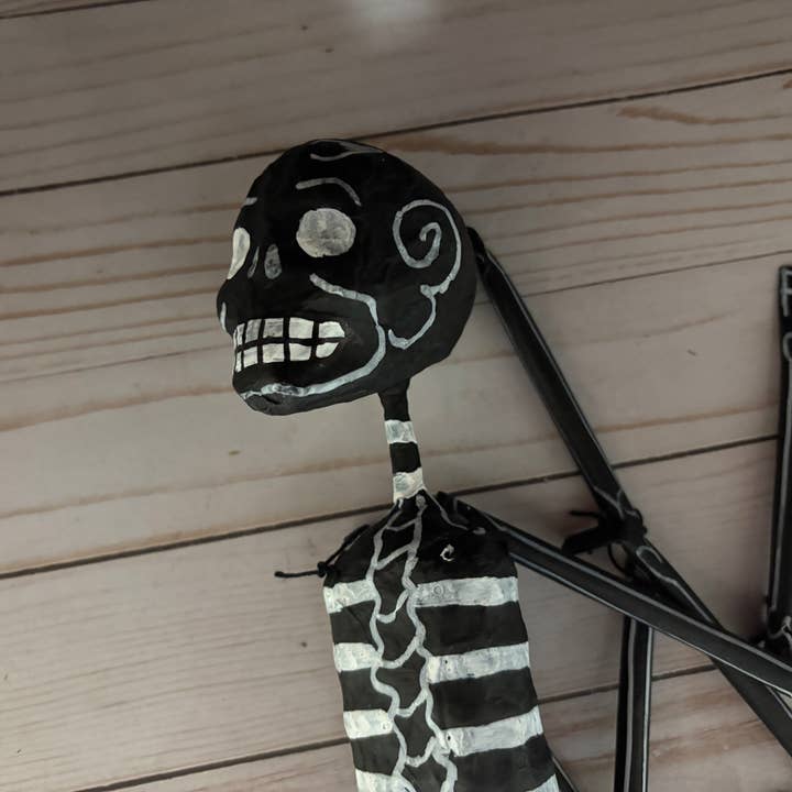 Viva Greetings - Wholesale Decorative Figurine - Paper Mache Calavera Day of the Dead Skeleton Colored6