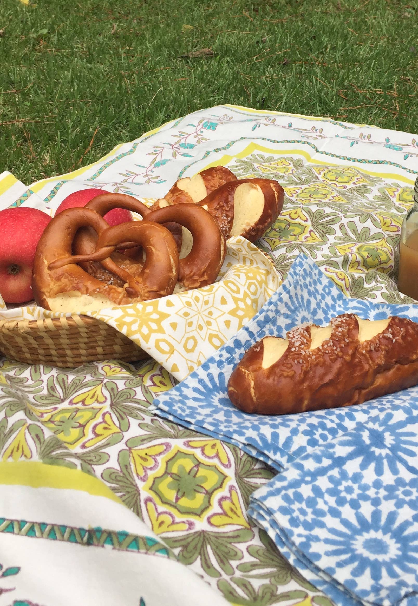 Mehera Shaw - Wholesale Tablecloth - Tablecloth Block Printed Organic Cotton-  Nambour Yellows1