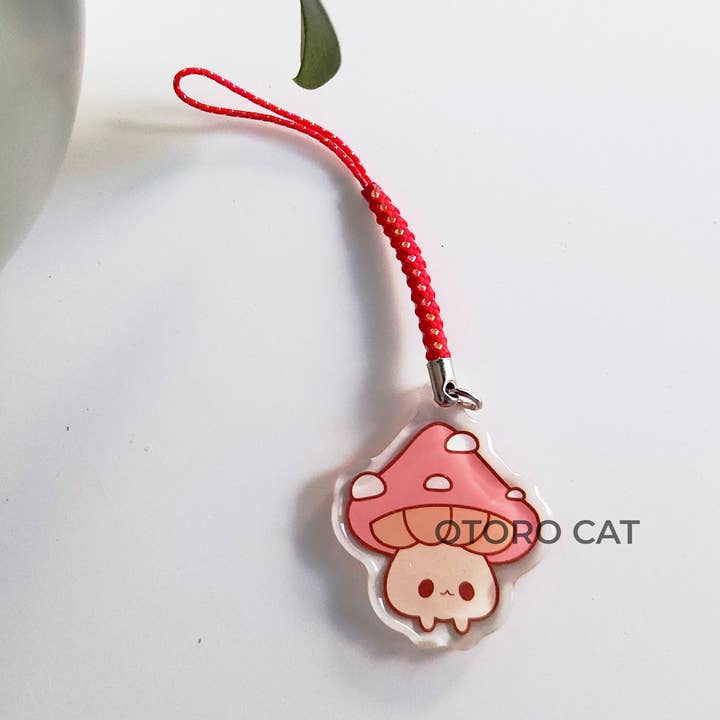 Cottagecore Mushroom Phone Charm for wholesale by Otoro Cat
