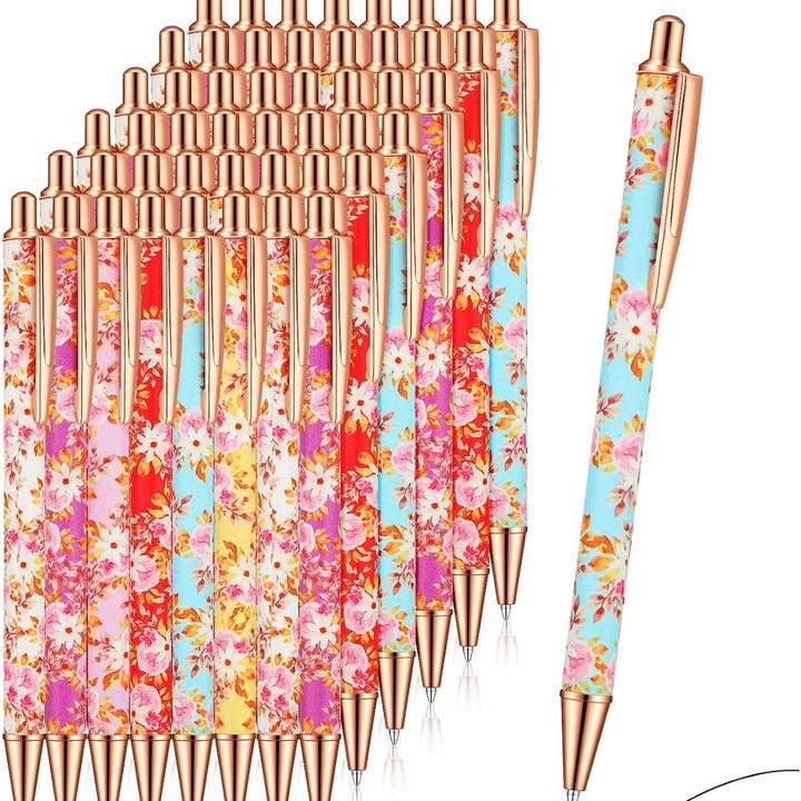 Harper & Barlow - Wholesale Pen - Super cute floral pens pack of 12