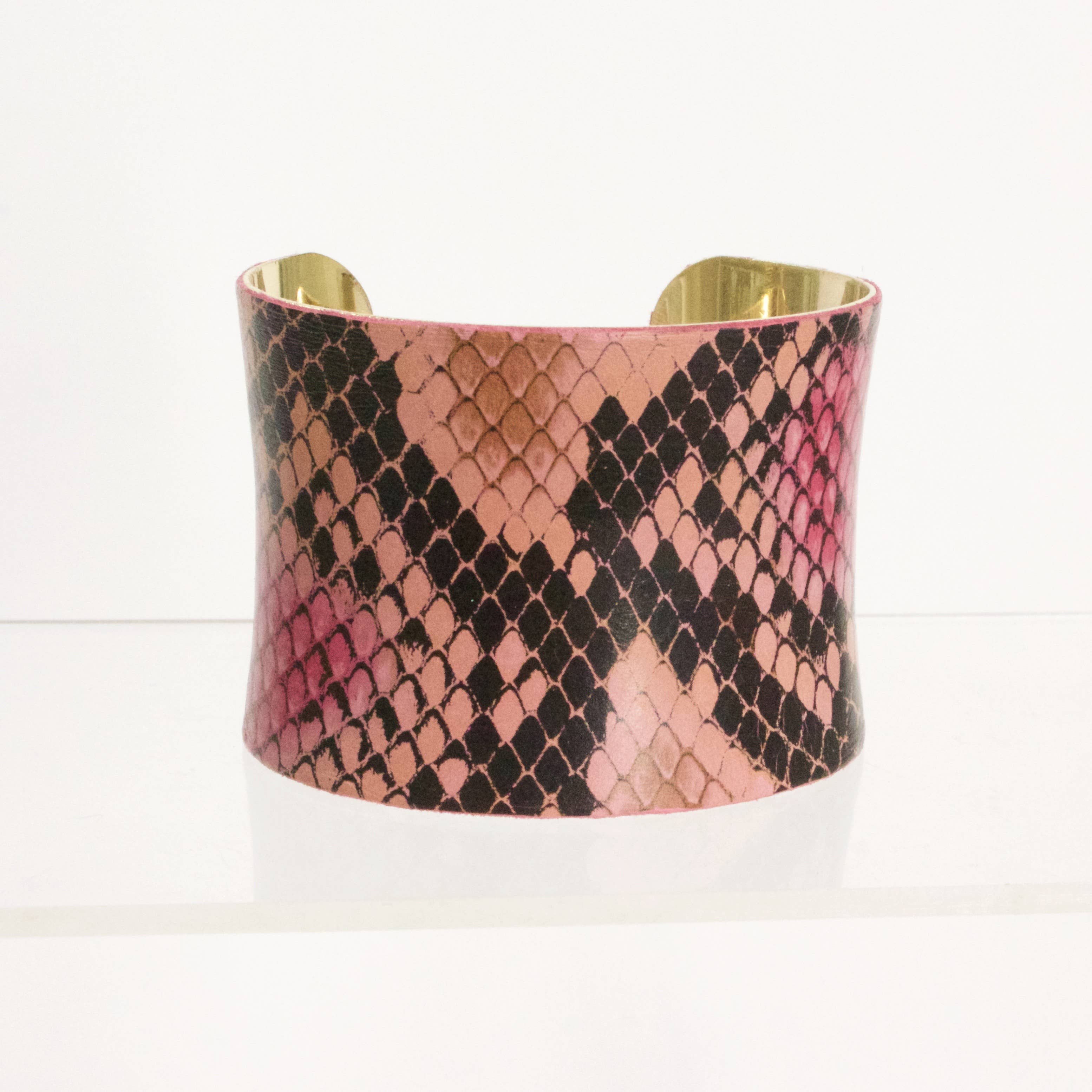 a.v. max - Wholesale Cuff Bracelet - Leather Wrapped Concave Cuff|SAMPLE SALE9