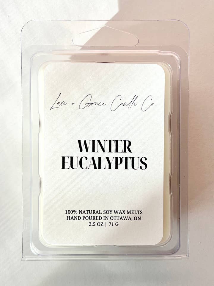 Winter Eucalyptus - Soy wax melts for wholesale by Luxe + Grace Candle Co.