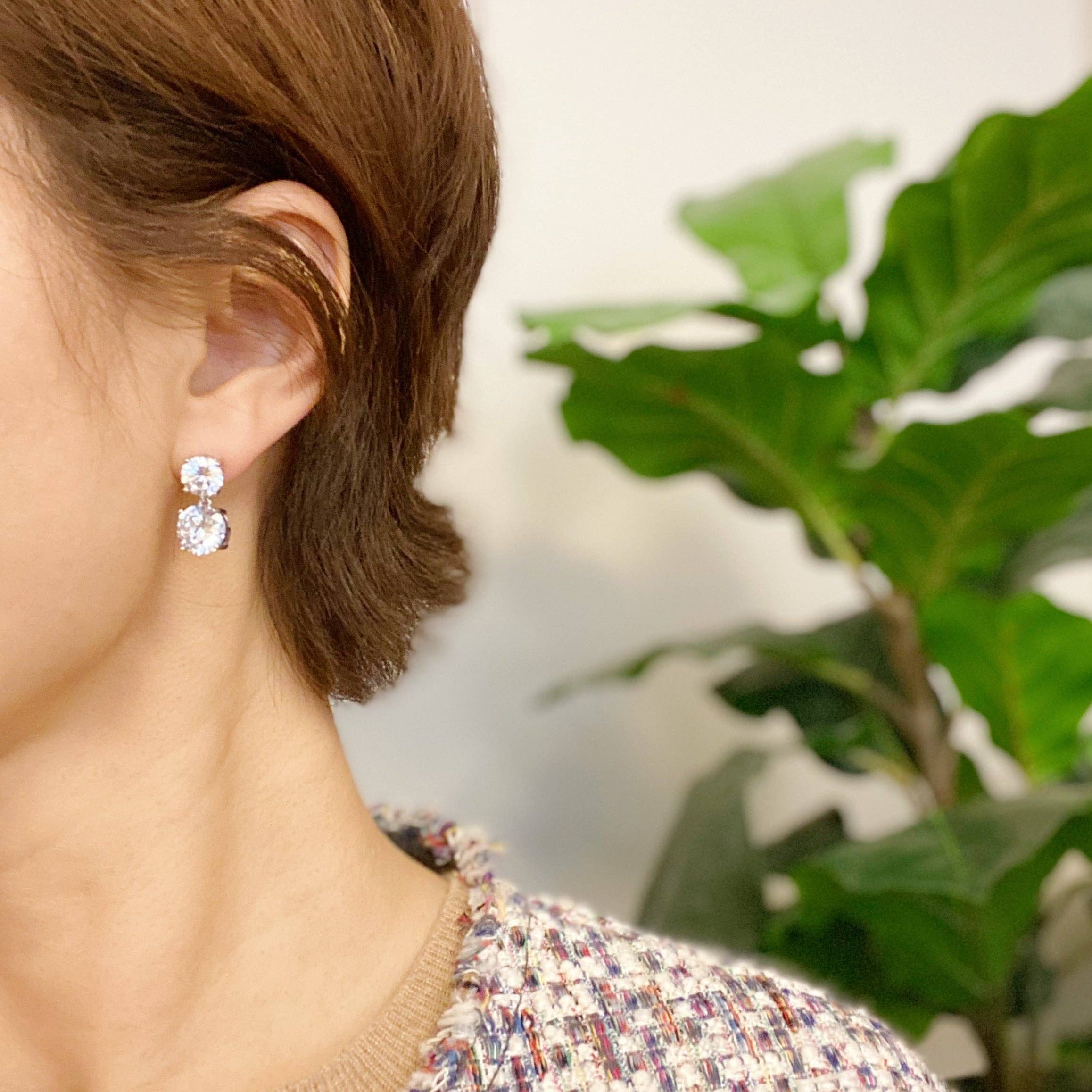 Ellison+Young - Wholesale Dangle Earrings - Double Diamond Dangle Earrings2