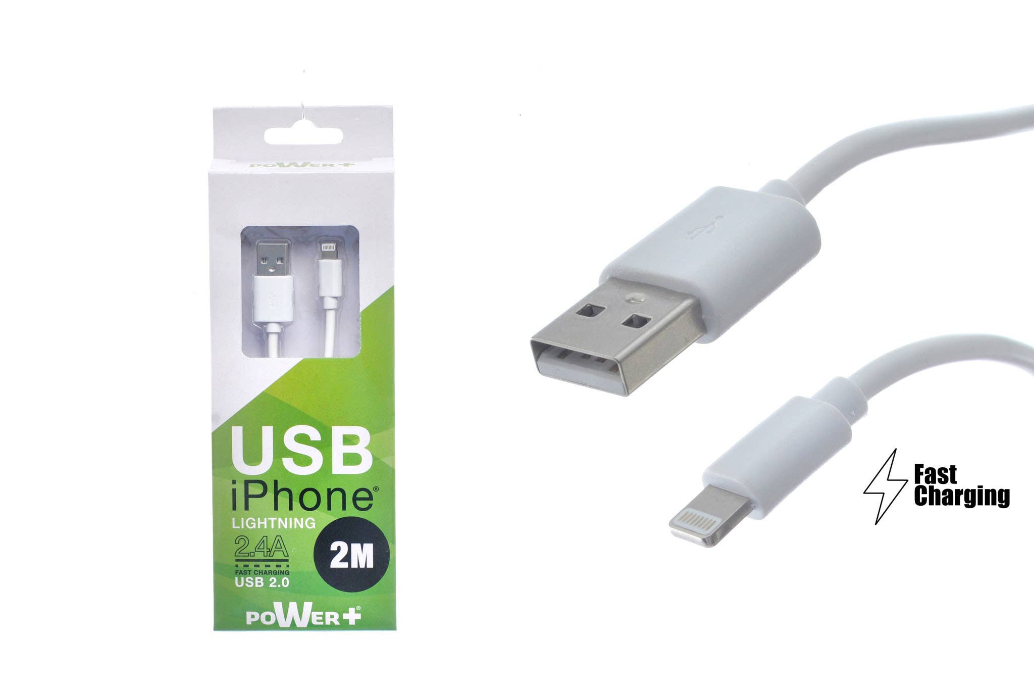 CP INTERNATIONAL - Wholesale Charging Cable - iPhone USB Cable / Lightning 2m 2.4A0