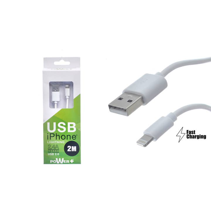 CP INTERNATIONAL - Wholesale Charging Cable - iPhone USB Cable / Lightning 2m 2.4A