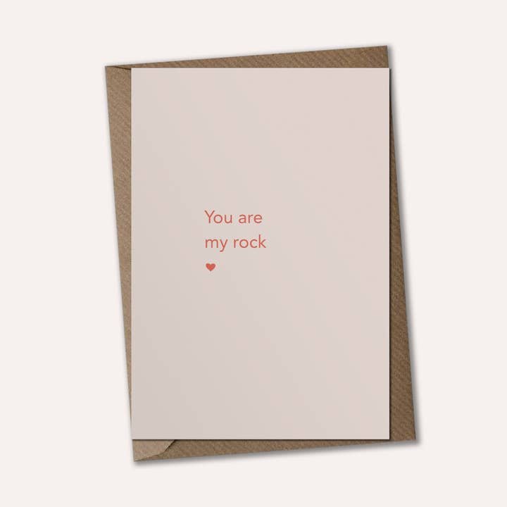 Jij bent mijn Rock - Love Card, Vriendschapskaart, Valentijnsdag voor wholesale door Pixel & Bloom