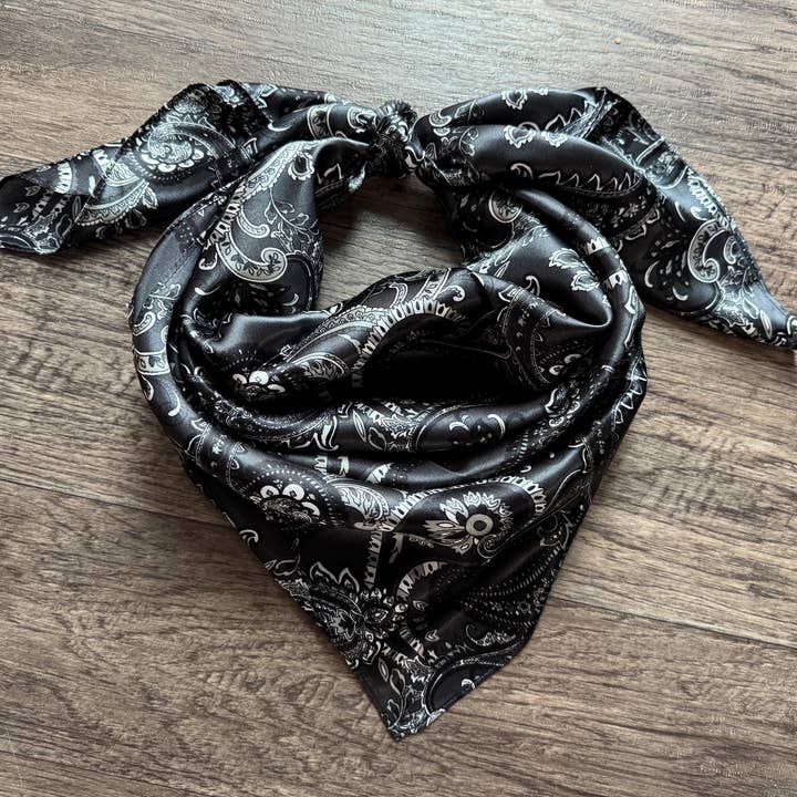 Double B Wild Rags - Wholesale Scarf - Women's - 100% Silk Wild Rag Classic Paisley Red Brown Pink Black Purple Blue by Double B Wild Rags